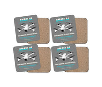 Thumbnail for Parrot ANAFI Ai design on gray 4 pieces set coaster