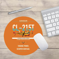 Thumbnail for Canadair CL-215T design on orange round mouse pad