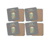 Thumbnail for Ust-Kamenogorsk Airport (UKK) design on gray 4 pieces set coaster