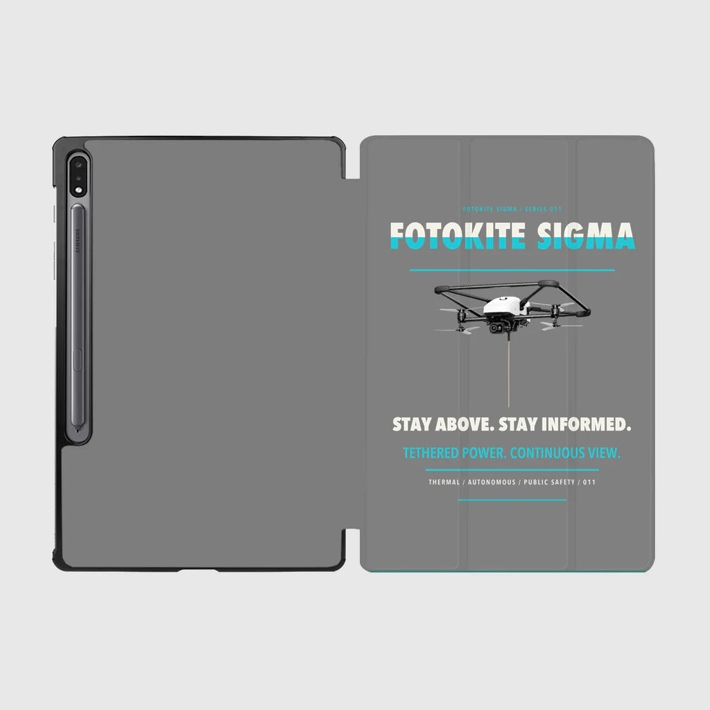 Fotokite Sigma design on gray samsung tablet tablet case