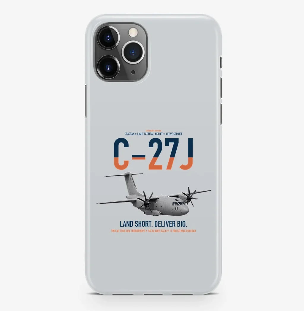 C-27J Spartan design on light gray magsafe iphone case, for iPhone Pro Max