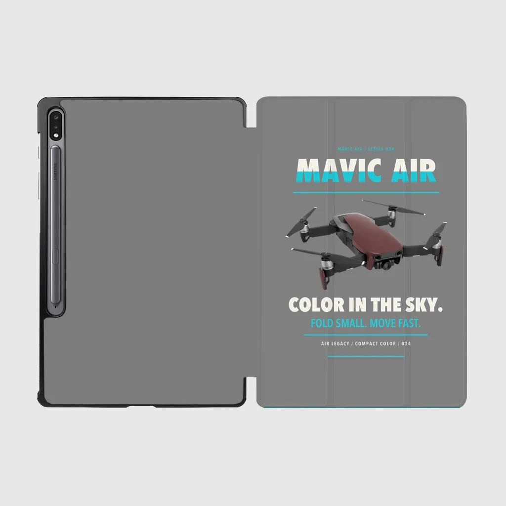 DJI Mavic Air design on gray samsung tablet tablet case