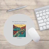 Thumbnail for VINTAGE G4493 - The Observation Car Rival - Designed Mouse Pads design on lightgray round