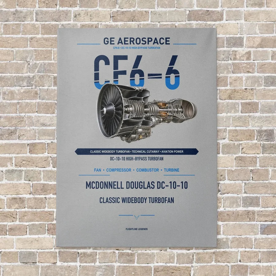 CF6-6 vertical canvas print - no frame - light gray background