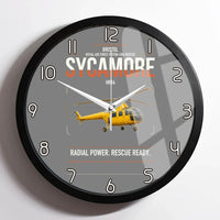 Thumbnail for Bristol Sycamore HR14 design on gray framed wall clock