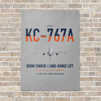 Thumbnail for Boeing KC-767A vertical canvas print - no frame - light gray background