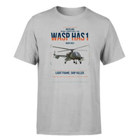Thumbnail for Westland Wasp HAS1 design on light gray t-shirt, single-side print