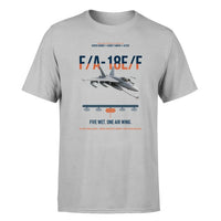 Thumbnail for F A-18E F Buddy Tanker design on light gray double-side t-shirt, single-side print