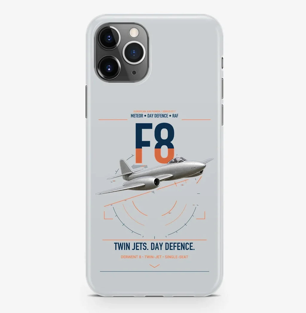 Gloster Meteor F8 design on light gray magsafe iphone case, for iPhone Pro Max