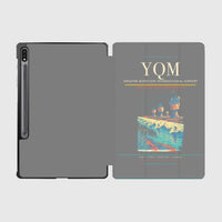 Thumbnail for Greater Moncton International Airport (YQM) design on gray samsung tablet tablet case
