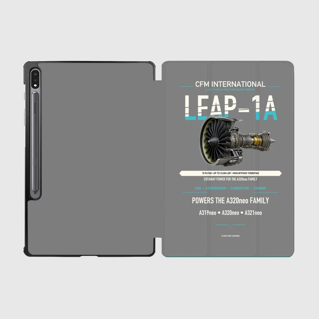 CFM LEAP-1A design on gray samsung tablet tablet case