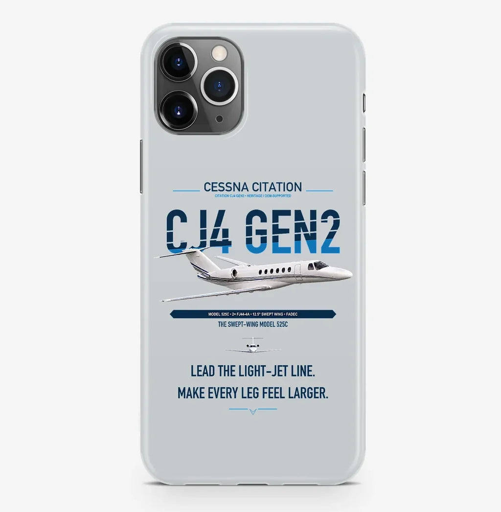 Cessna Citation CJ4 Gen2 design on light gray magsafe iphone case, for iPhone Pro Max