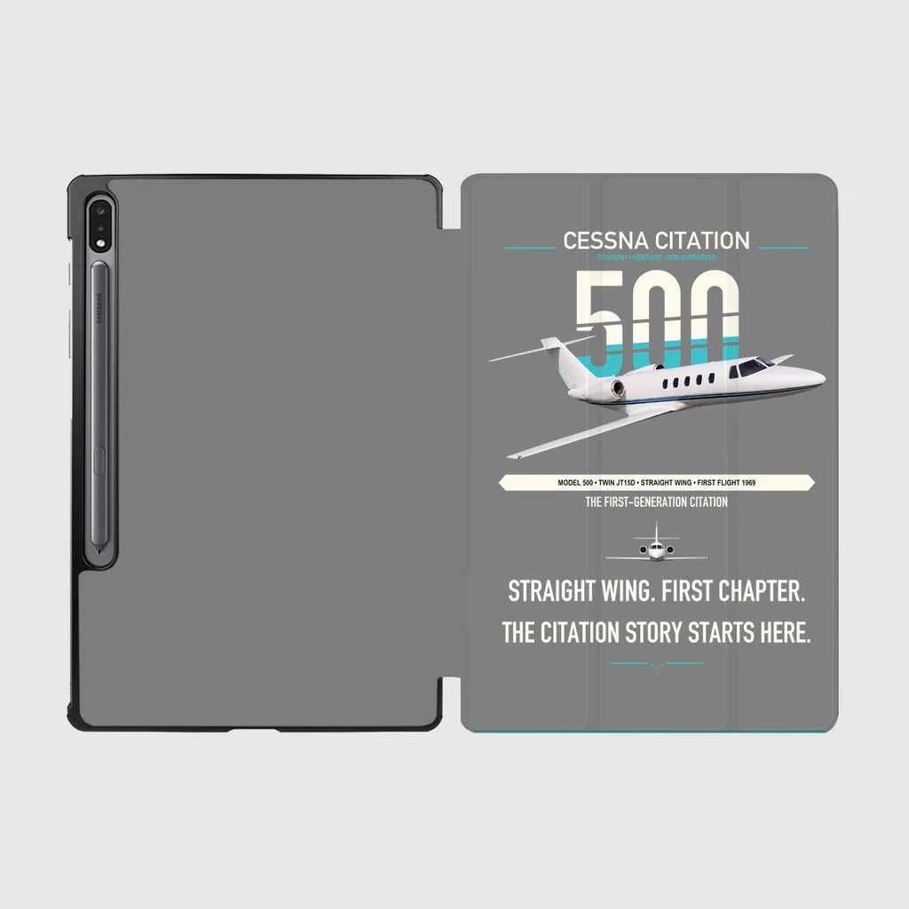 Cessna Citation 500 - Citation I design on gray samsung tablet tablet case