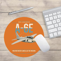 Thumbnail for A-6E Intruder design on orange round mouse pad