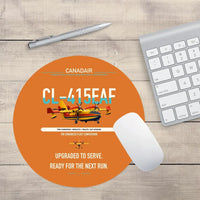 Thumbnail for Canadair CL-415EAF design on orange round mouse pad