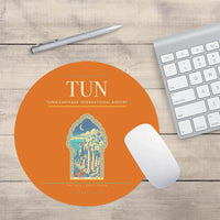 Thumbnail for Tunis-Carthage International Airport (TUN) design on orange round mouse pad