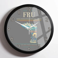 Thumbnail for Manas International Airport (FRU) design on gray framed wall clock