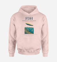 Thumbnail for Bodensee-Airport Friedrichshafen (FDH) design on pink hoodie single-side print
