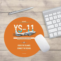Thumbnail for NAMC YS-11A design on orange round mouse pad