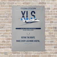 Thumbnail for Cessna Citation XLS vertical canvas print - no frame - light gray background