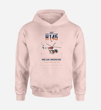 Thumbnail for Airbus H145 D3 design on pink double-side hoodie, single-side print