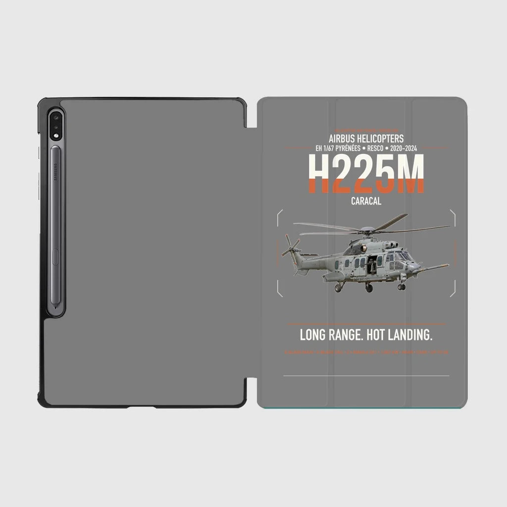 Airbus Helicopters H225M Caracal design on gray samsung tablet tablet case