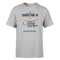 Thumbnail for HAL ALH Dhruv Mk III design on light gray t-shirt, single-side print