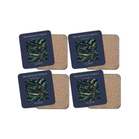 Thumbnail for The Midnight Express - Designed Coasters design on navy blue 4-pieces-set