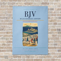 Thumbnail for Milas-Bodrum Airport BJV - Canvas No Frame - Light Blue