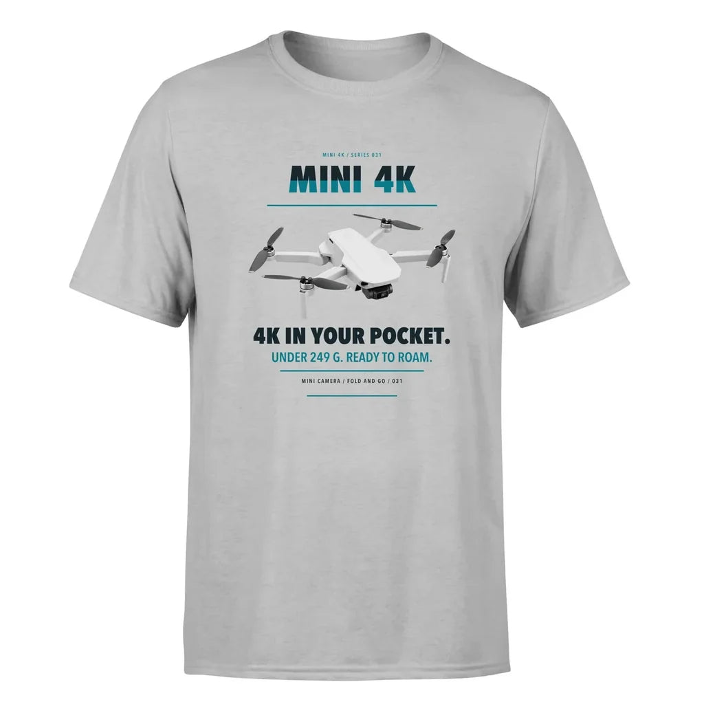 DJI Mini 4K design on light gray single side