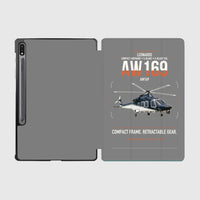 Thumbnail for Leonardo AW169 design on gray samsung tablet tablet case
