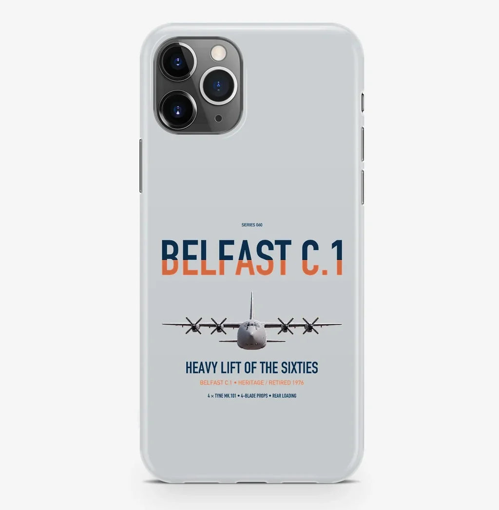 Short Belfast C.1 design on light gray magsafe iphone case, for iPhone Pro Max