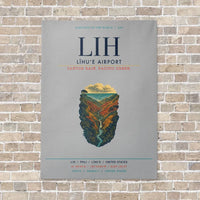 Thumbnail for Līhuʻe Airport LIH vertical canvas print - no frame - light gray background