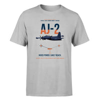 Thumbnail for AJ-2 Savage Tanker design on light gray double-side t-shirt, single-side print