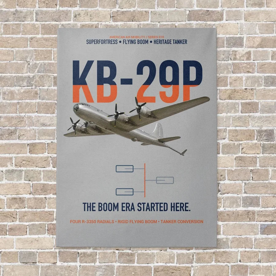 KB-29P SUPERFORTRESS vertical canvas print - no frame - light gray background