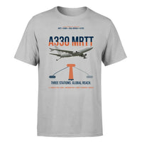 Thumbnail for Airbus A330 MRTT design on light gray t-shirt, single-side print