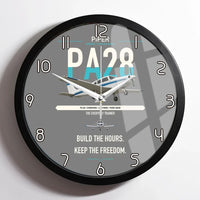 Thumbnail for Piper PA-28 Cherokee design on gray framed wall clock
