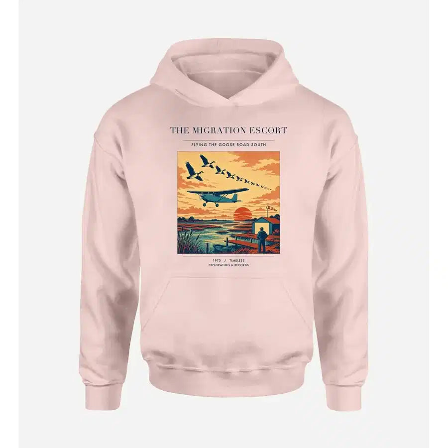 VINTAGE G4448 - The Migration Escort - Premium Hoodie design on pink premium