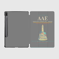 Thumbnail for Rabah Bitat Airport (AAE) design on gray samsung tablet tablet case