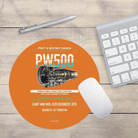Thumbnail for PW500 design on orange round mouse pad