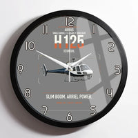 Thumbnail for Airbus H125 design on gray framed wall clock