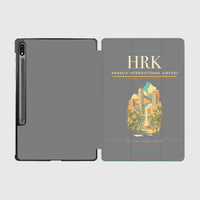 Thumbnail for Kharkiv International Airport (HRK) design on gray samsung tablet tablet case