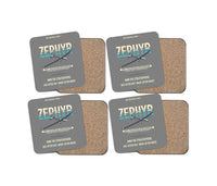 Thumbnail for Airbus Zephyr S design on gray 4 pieces set coaster