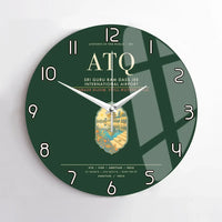 Thumbnail for Sri Guru Ram Dass Jee International Airport Amritsar ATQ Wall-Clock No-Frame - Dark Green