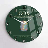 Thumbnail for Manohar International Airport Mopa GOX Wall-Clock No-Frame - Dark Green