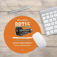 Thumbnail for BR715 design on orange round mouse pad