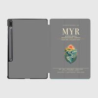Thumbnail for Myrtle Beach International Airport (MYR) design on gray samsung tablet tablet case