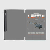 Thumbnail for Aérospatiale SA 316B Alouette III design on gray samsung tablet tablet case