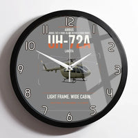 Thumbnail for Airbus UH-72A Lakota design on gray framed wall clock
