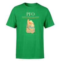Thumbnail for Paphos International Airport (PFO) T-Shirt single-side front print in Green | paphos-international-airport-pfo-double-side-t-shirt